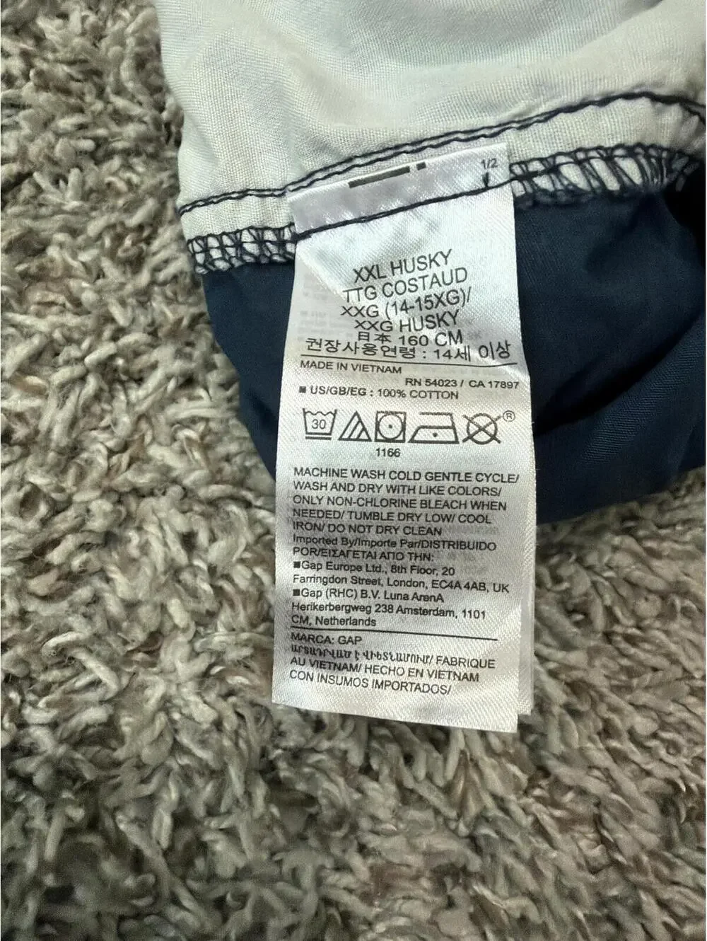 Gap Kids Boys Pull on Twill Shorts Navy XXL Husky
